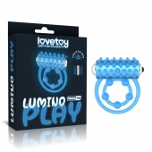 Голубое, светящееся в темноте виброкольцо Lumino Play Vibrating Penis Ring - Lovetoy - в Ельце купить с доставкой