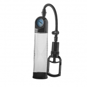 Прозрачная вакуумная помпа с манометром Deluxe Penis Pump - Dream Toys - в Ельце купить с доставкой