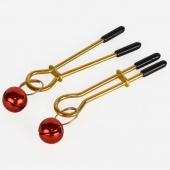 Золотистые зажимы с колокольчиками Gold - Sitabella - купить с доставкой в Ельце