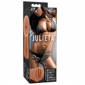 Мастурбатор-вагина цвета карамели Julieta с вибрацией - Blush Novelties - в Ельце купить с доставкой