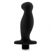 Черный анальный вибромассажёр Silicone Vibrating Prostate Massager 02 - 10,8 см. - Blush Novelties - в Ельце купить с доставкой