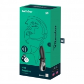Черный анальный вибратор Hot Passion с функцией нагрева - Satisfyer - в Ельце купить с доставкой
