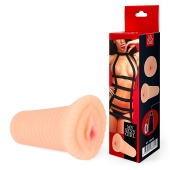 Реалистичный мастурбатор-вагина телесного цвета с вибрацией - Bior toys - в Ельце купить с доставкой