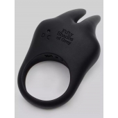 Черное эрекционное виброкольцо Sensation Rechargeable Vibrating Rabbit Love Ring - Fifty Shades of Grey - в Ельце купить с доставкой