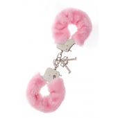 Металлические наручники с розовой меховой опушкой METAL HANDCUFF WITH PLUSH PINK - Dream Toys - купить с доставкой в Ельце