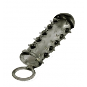 Дымчатая стимулирующая насадка с закрытой головкой SAMURAI PENIS SLEEVE BLACK - 14,5 см. - NMC - в Ельце купить с доставкой