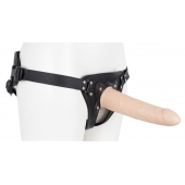 Пустотелый страпон Harness CLASSIC с бандажом - 19,5 см. - LOVETOY (А-Полимер) - купить с доставкой в Ельце