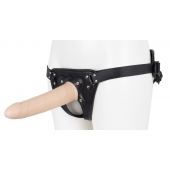 Пустотелый страпон Harness CLASSIC с бандажом - 19,5 см. - LOVETOY (А-Полимер) - купить с доставкой в Ельце
