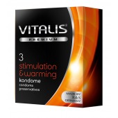 Презервативы VITALIS PREMIUM stimulation   warming с согревающим эффектом - 3 шт. - Vitalis - купить с доставкой в Ельце