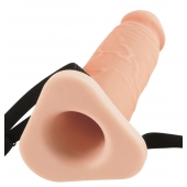 Телесный реалистичный фаллоимитатор с полостью Silicone Hollow Extension - 20 см. - Pipedream - купить с доставкой в Ельце