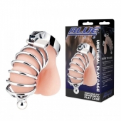 Серебристая клетка для члена Urethral Play Cage - BlueLine - купить с доставкой в Ельце
