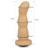 Телесная рельефная насадка Harness - 14,2 см. - LOVETOY (А-Полимер) - купить с доставкой в Ельце