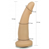 Телесная гладкая насадка Harness - 14,7 см. - LOVETOY (А-Полимер) - купить с доставкой в Ельце