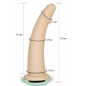 Телесная гладкая насадка-фаллоимитатор Harness - 17 см. - LOVETOY (А-Полимер) - купить с доставкой в Ельце