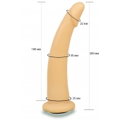 Телесная гладкая насадка-фаллоимитатор Harness - 20 см. - LOVETOY (А-Полимер) - купить с доставкой в Ельце