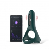 Изумрудное виброкольцо Magic Motion Rise с подхватом мошонки - Magic Motion - в Ельце купить с доставкой
