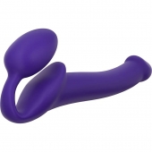 Фиолетовый безремневой страпон Silicone Bendable Strap-On - size S - Strap-on-me - купить с доставкой в Ельце