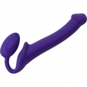 Фиолетовый безремневой страпон Silicone Bendable Strap-On - size M - Strap-on-me - купить с доставкой в Ельце