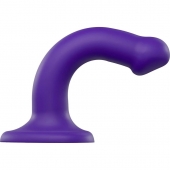 Фиолетовый фаллоимитатор-насадка Strap-On-Me Dildo Dual Density size S - 17 см. - Strap-on-me - купить с доставкой в Ельце