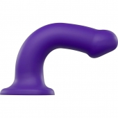 Фиолетовый фаллоимитатор-насадка Strap-On-Me Dildo Dual Density size L - 19 см. - Strap-on-me - купить с доставкой в Ельце