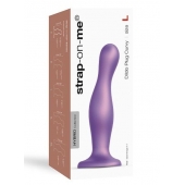 Фиолетовая насадка Strap-On-Me Dildo Plug Curvy size L - Strap-on-me - купить с доставкой в Ельце