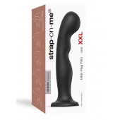 Черная насадка Strap-On-Me Dildo Plug P G size XXL - Strap-on-me - купить с доставкой в Ельце