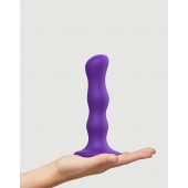 Фиолетовая насадка Strap-On-Me Dildo Geisha Balls size M - Strap-on-me - купить с доставкой в Ельце