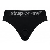 Черные трусики для насадок Heroine Lingerie Harness - size S - Strap-on-me - купить с доставкой в Ельце