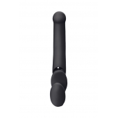 Черный безремневой вибрострапон Silicone Bendable Strap-On - size XL - Strap-on-me - купить с доставкой в Ельце