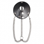 Утяжка для мошонки из искусственной кожи с цепочками PARACHUTE BALL STRETCHER - BlueLine - купить с доставкой в Ельце
