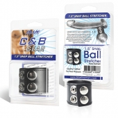 Хомут-утяжка для мошонки из искусственной кожи на клепках SNAP BALL STRETCHER - BlueLine - купить с доставкой в Ельце