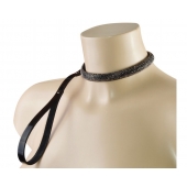 Эффектный сверкающий ошейник с поводком  Гламур - Sitabella - купить с доставкой в Ельце