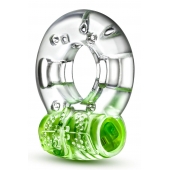 Зеленое эрекционное виброкольцо Arouser Vibrating C-Ring - Blush Novelties - в Ельце купить с доставкой