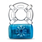Синее эрекционное виброкольцо One Night Stand Vibrating C-Ring - Blush Novelties - в Ельце купить с доставкой
