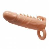 Телесная удлиняющая насадка Penis Sleeve Emmitt - 17 см. - Baile - в Ельце купить с доставкой