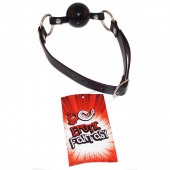 Силиконовый черный кляп-шарик на ремне Black Ballgag - Erotic Fantasy - купить с доставкой в Ельце