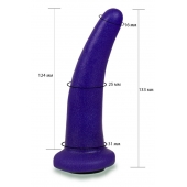 Фиолетовая гладкая изогнутая насадка-плаг - 13,3 см. - LOVETOY (А-Полимер) - купить с доставкой в Ельце