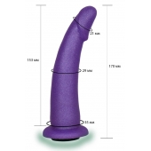 Фиолетовая гладкая изогнутая насадка-плаг - 17 см. - LOVETOY (А-Полимер) - купить с доставкой в Ельце