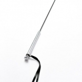 Черный кожаный стек с гладкой ручкой - 55 см. - Crazy Handmade - купить с доставкой в Ельце