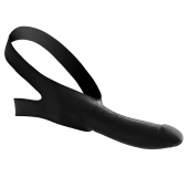 Черный кляп-страпон Masters Mini Face Fuck Strap-On - 14 см. - XR Brands - купить с доставкой в Ельце