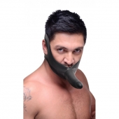 Черный кляп-страпон Masters Mini Face Fuck Strap-On - 14 см. - XR Brands - купить с доставкой в Ельце