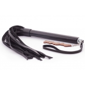 Черная кожаная плеть  Индиго  - 50 см. - Crazy Handmade - купить с доставкой в Ельце