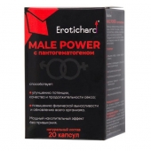 Капсулы для мужчин Erotichard male power с пантогематогеном - 20 капсул (0,370 гр.) - Erotic Hard - купить с доставкой в Ельце