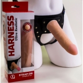 Страпон Харнесс из трусиков и насадки-фаллоса - 17,5 см. - LOVETOY (А-Полимер) - купить с доставкой в Ельце