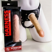 Телесная насадка-фаллос на трусиках с плугом - 16,5 см. - LOVETOY (А-Полимер) - купить с доставкой в Ельце