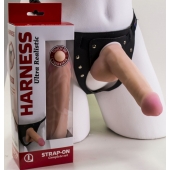 Страпон Harness из двух предметов: трусики с плугом и насадка-фаллос - 17 см. - LOVETOY (А-Полимер) - купить с доставкой в Ельце