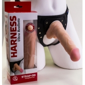 Страпон Harness из двух предметов: регулируемые трусики и насадка-фаллос - 17,5 см. - LOVETOY (А-Полимер) - купить с доставкой в Ельце