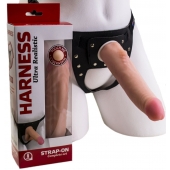 Реалистичный страпон Harness из трусиков и насадки-фаллоса - 18,5 см. - LOVETOY (А-Полимер) - купить с доставкой в Ельце