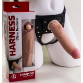 Реалистичный страпон Harness из трусиков и насадки-фаллоса - 18,5 см. - LOVETOY (А-Полимер) - купить с доставкой в Ельце