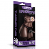 Женский темнокожий страпон Easy Strapon Set 7 Inch - 18 см. - Lovetoy - купить с доставкой в Ельце